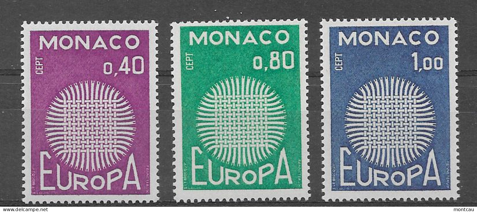 Monaco 1970.  Europa Mi 977-79  (**) - Neufs