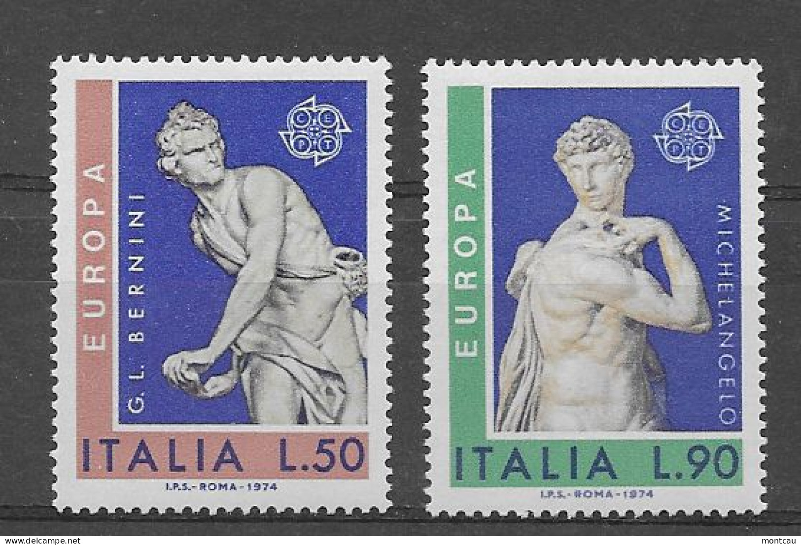 Italia 1974.  Europa Mi 1440-41  (**) - 1971-80:  Nuevos