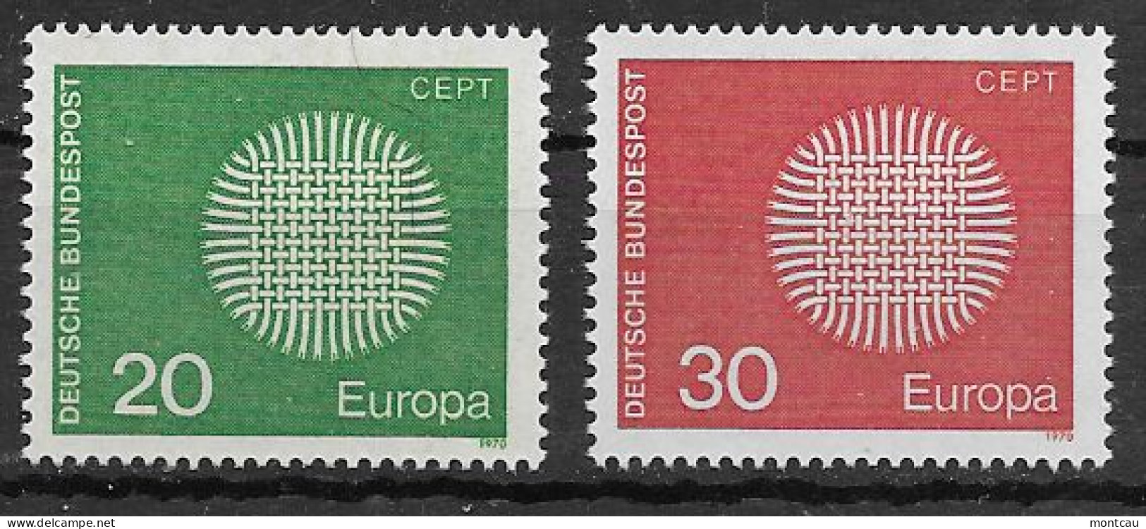 Germany 1970.  Europa Mi 620-21  (**) - Nuevos