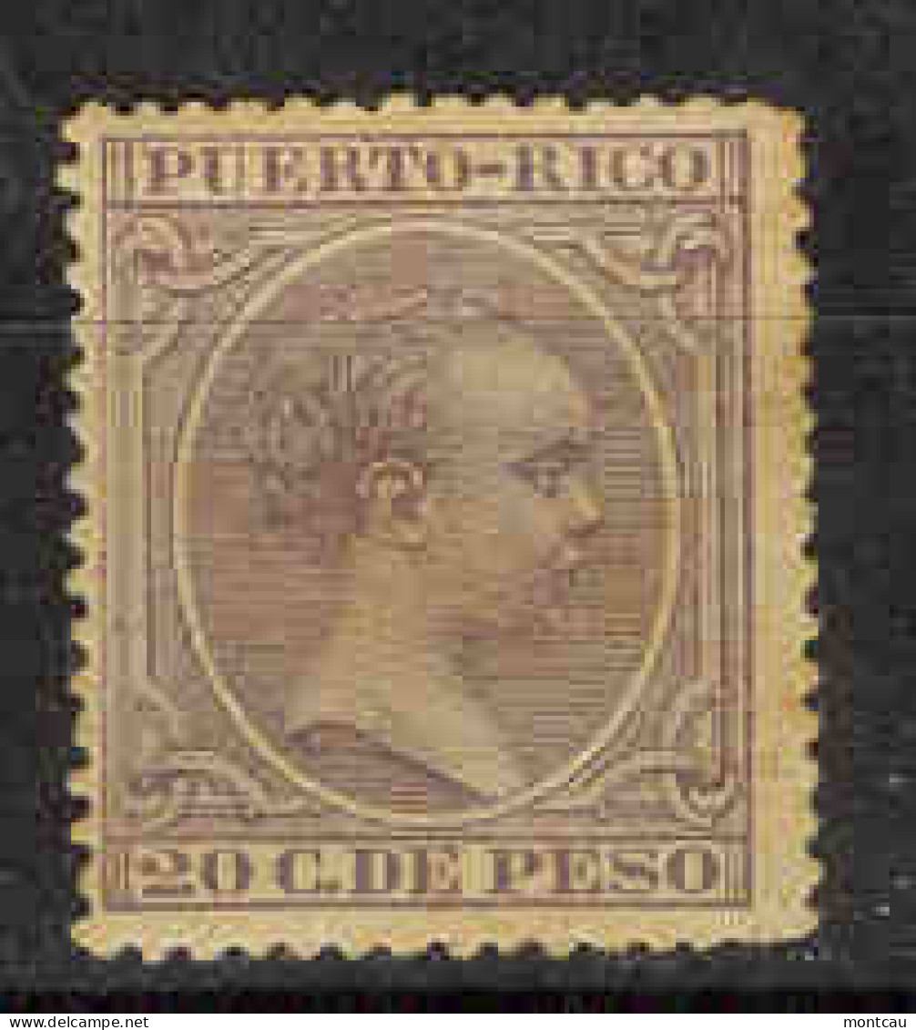 Puerto Rico 1891-2. 20 C  Alfonso XIII Ed 98 (*) - Porto Rico