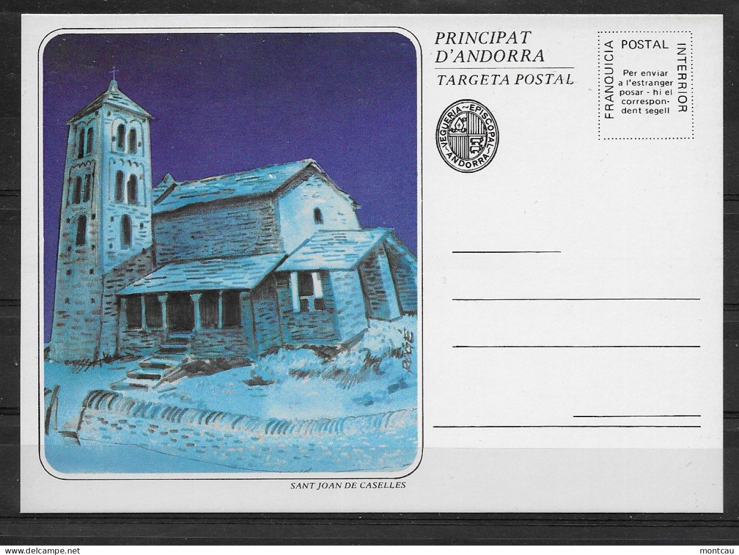 Andorra - Targeta Postal - Vegueria Episcopal