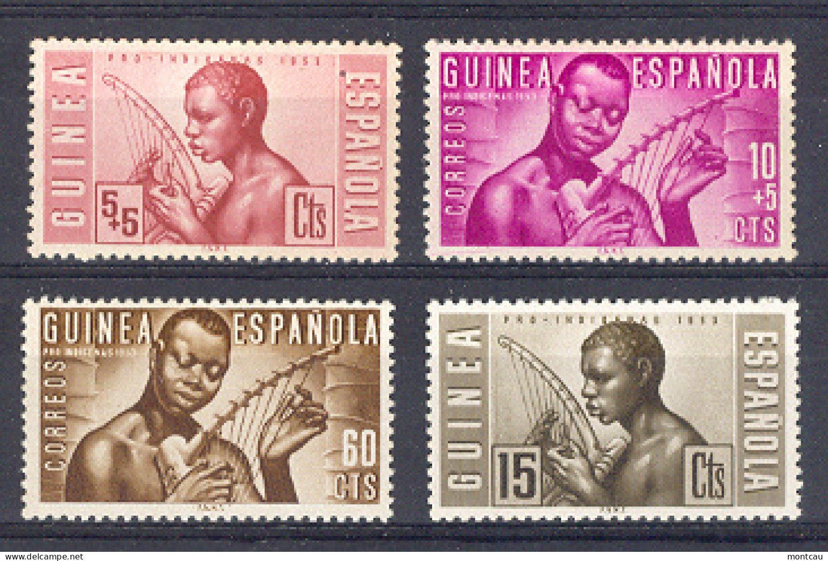 Spanish Guinea 1953. Pro Indigenas Ed 321-24 (**) - Ifni