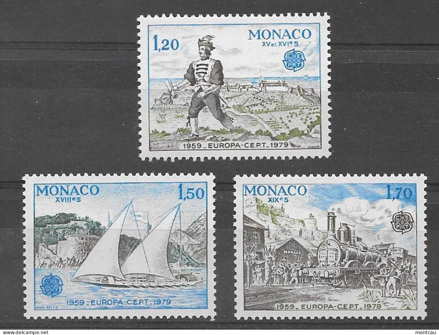 Monaco 1979.  Europa Mi 1375-77  (**) - Unused Stamps