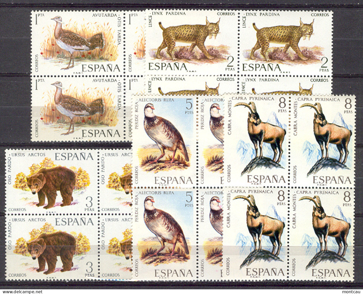 Spain 1971 - Fauna -Ed 2036-40 Bloque (**) - Unused Stamps
