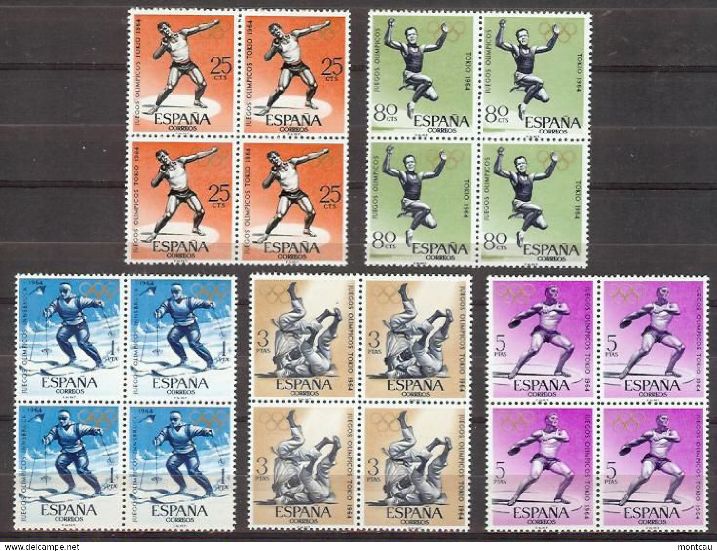 Spain 1964. JJOO Innsbruck / Tokio Ed 1617-21 (**) - Neufs