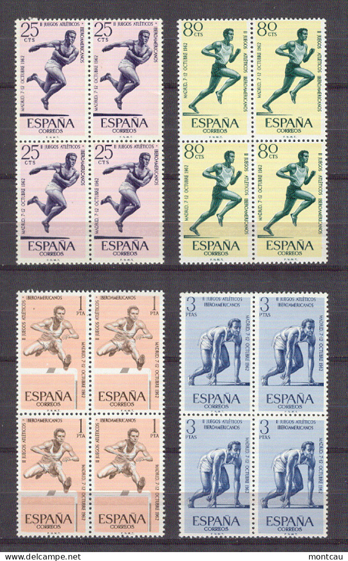 Spain 1962 - Iberoamericanos Ed 1450-53 (**) Bl - Atletismo