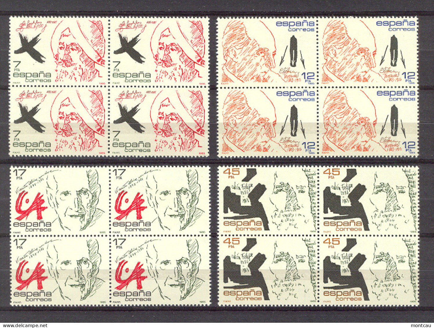 Spain 1985 - Personajes Ed 2806-09 Bl (**) - Unused Stamps