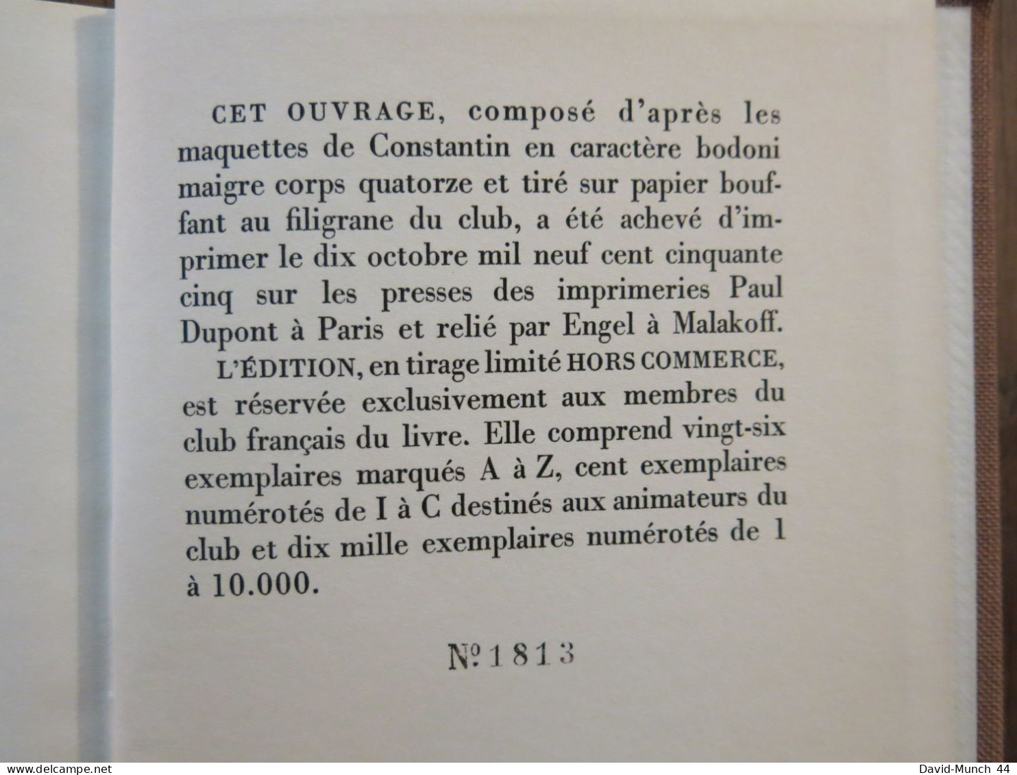 Le coup de lune de Georges Simenon. Paris. 1955, exemplaire numéroté