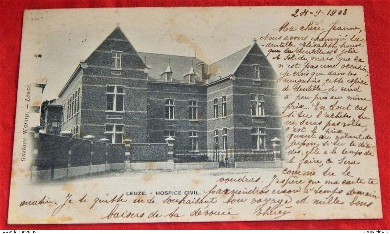 LEUZE  -  Hospice Civil    -  1903   - - Leuze-en-Hainaut