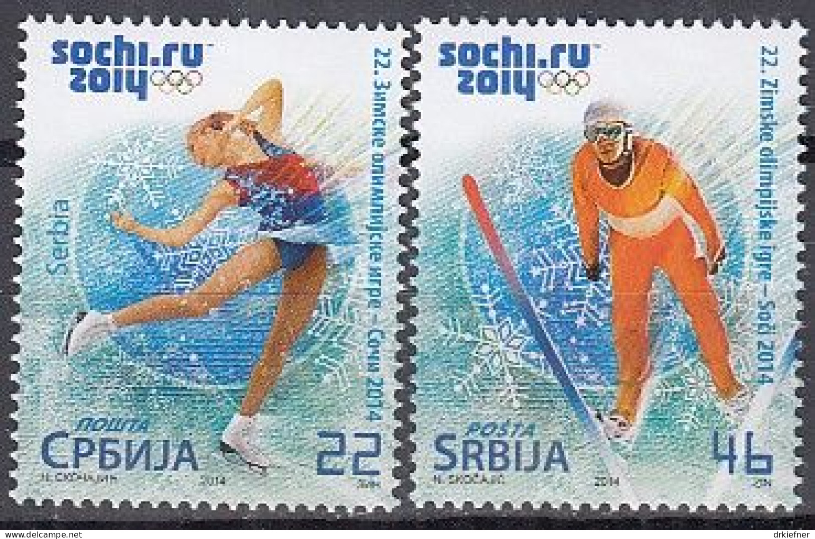SERBIEN  541-542, Postfrisch **, Olympische Winterspiele Sotschi, 2014 - Serbia
