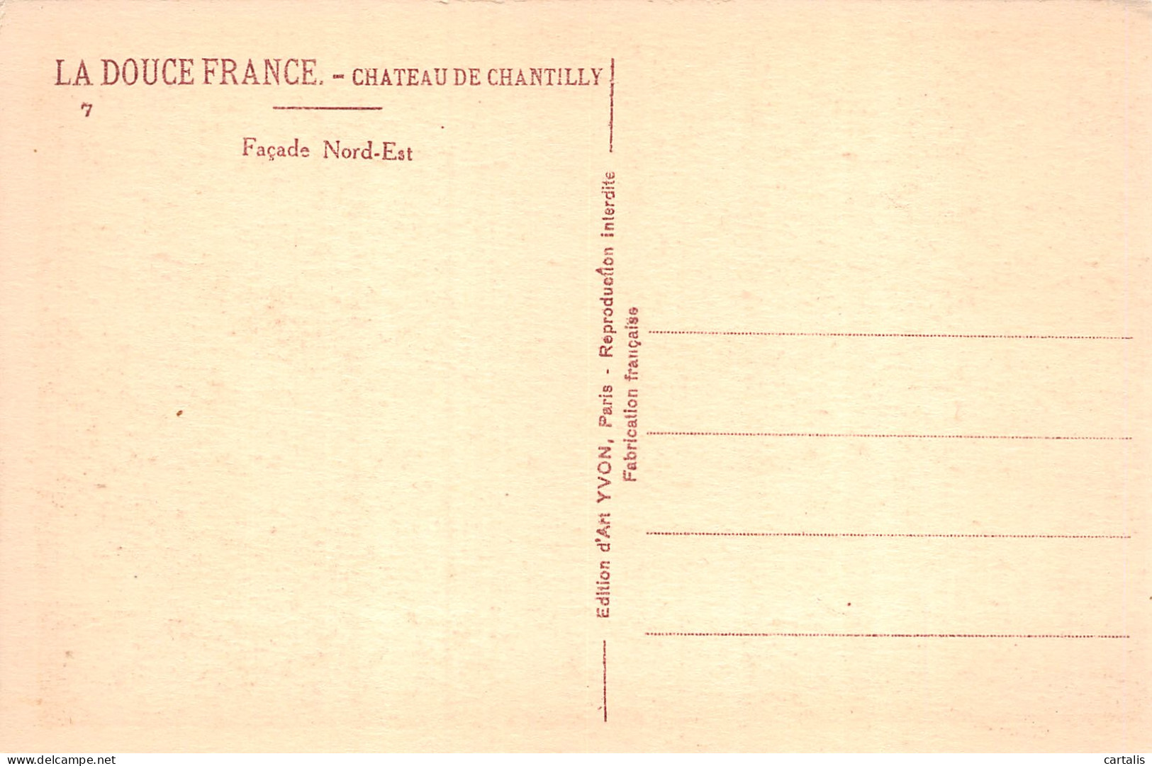 60-CHANTILLY LE CHATEAU-N°C4071-H/0215 - Chantilly