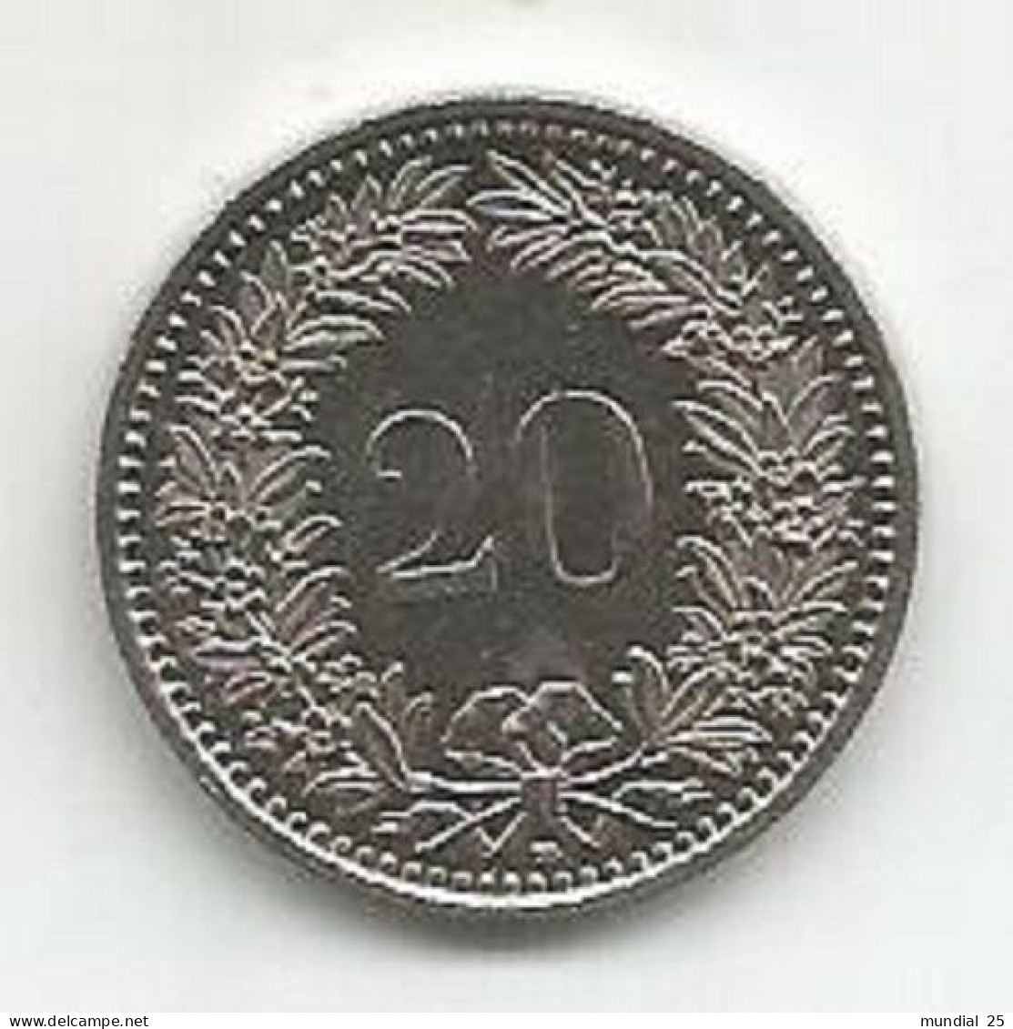 SWITZERLAND 20 RAPPEN 1991 B - 20 Centimes / Rappen
