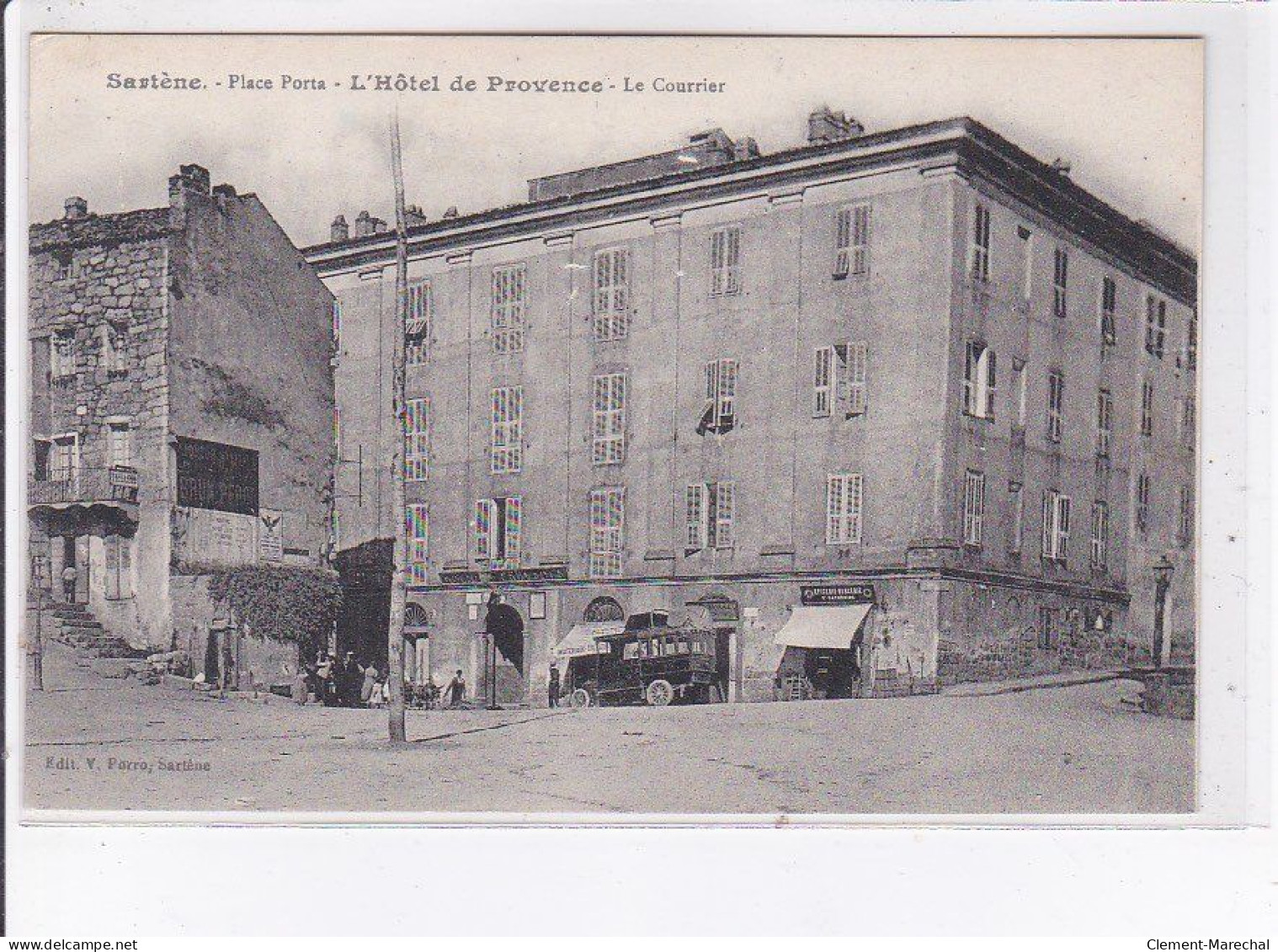 SARTENE: Place Porta, L'hôtel De Provence, Le Courrier - Très Bon état - Sartene