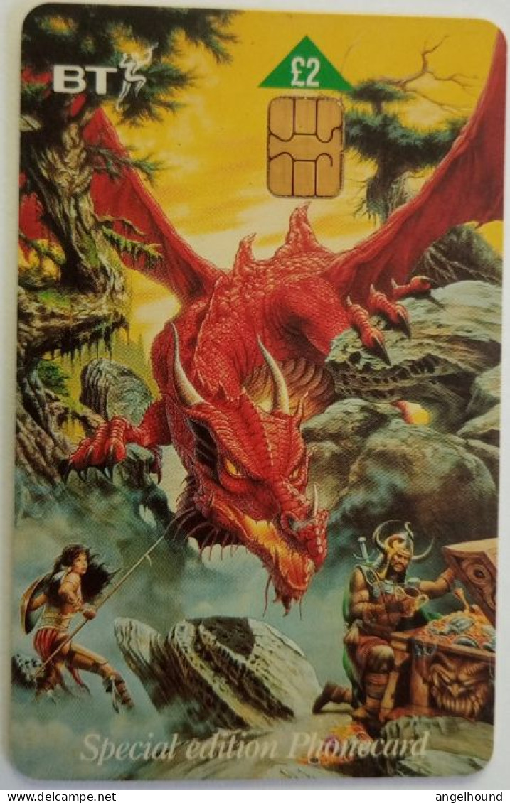 UK BT £2 Chip Card - Special Edition " Dragons Of Summer Flame " - BT Werbezwecke