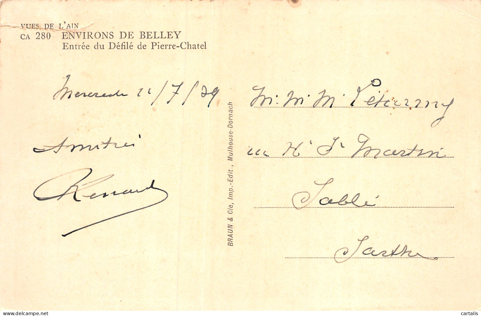 01-BELLEY DEFILE DE PIERRE CHATEL-N°C4072-B/0337 - Belley