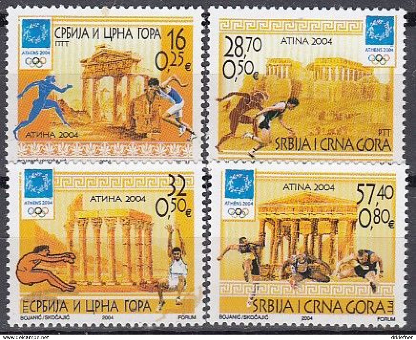 JUGOSLAWIEN  3208-3211, Postfrisch **, Olympische Sommerspiele Athen, 2004 - Unused Stamps