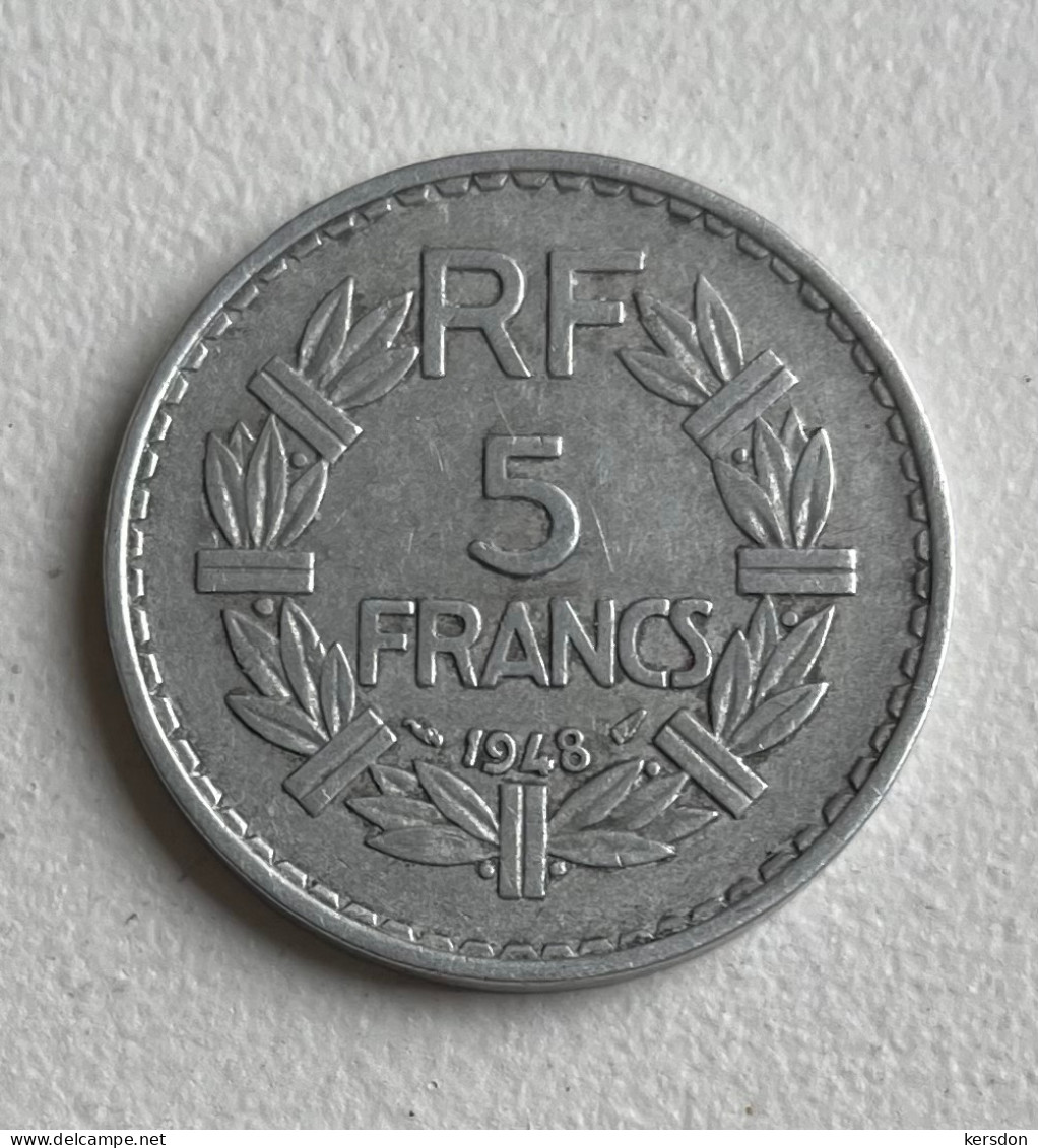 Pièce De 5 Francs De 1948 En Aluminium - 5 Francs