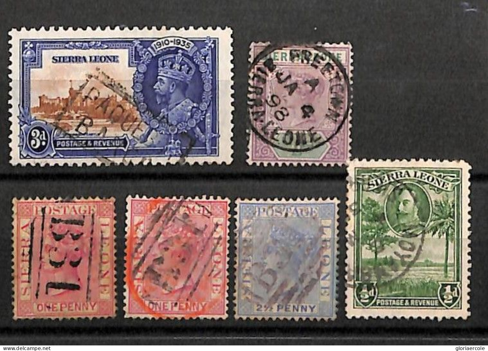 39937 - SIERRA LEONE - Postal History -  Lot Of 6 Used Stamps - NICE POSTMARKS! - Sierra Leona (...-1960)