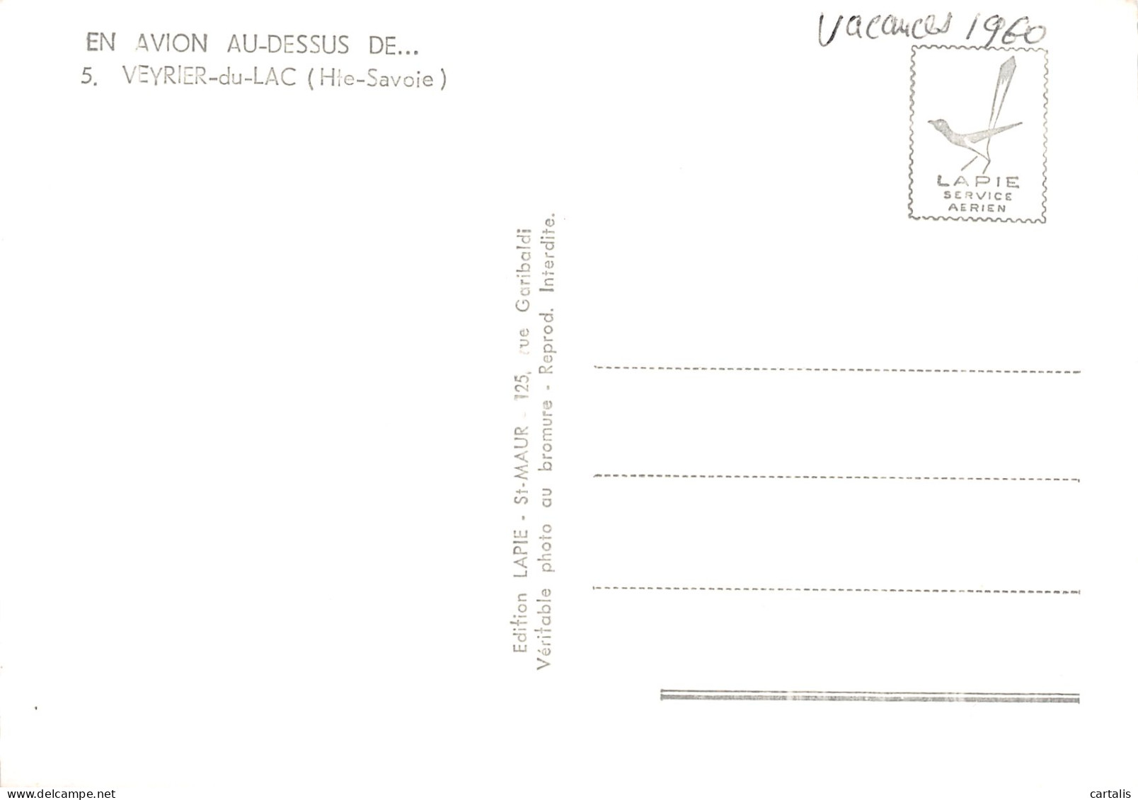 74-VEYRIER DU LAC-N°C4073-B/0015 - Veyrier