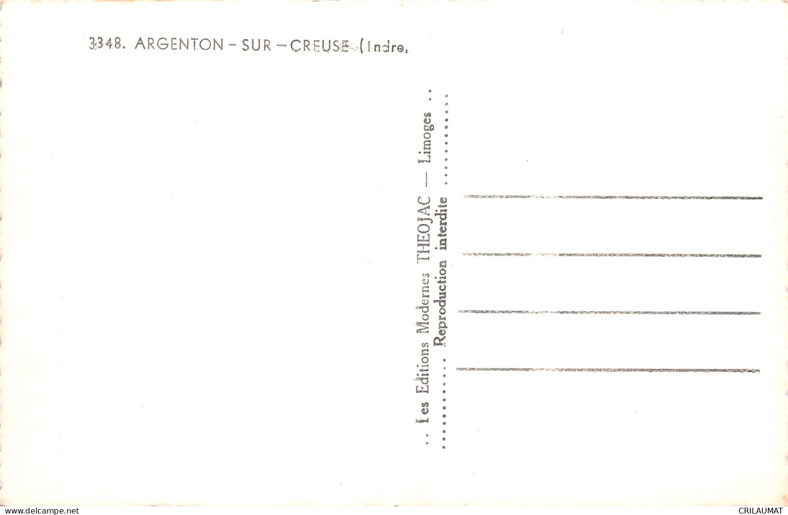 36-ARGENTON SUR CREUSE-N°T5096-G/0211 - Sonstige & Ohne Zuordnung