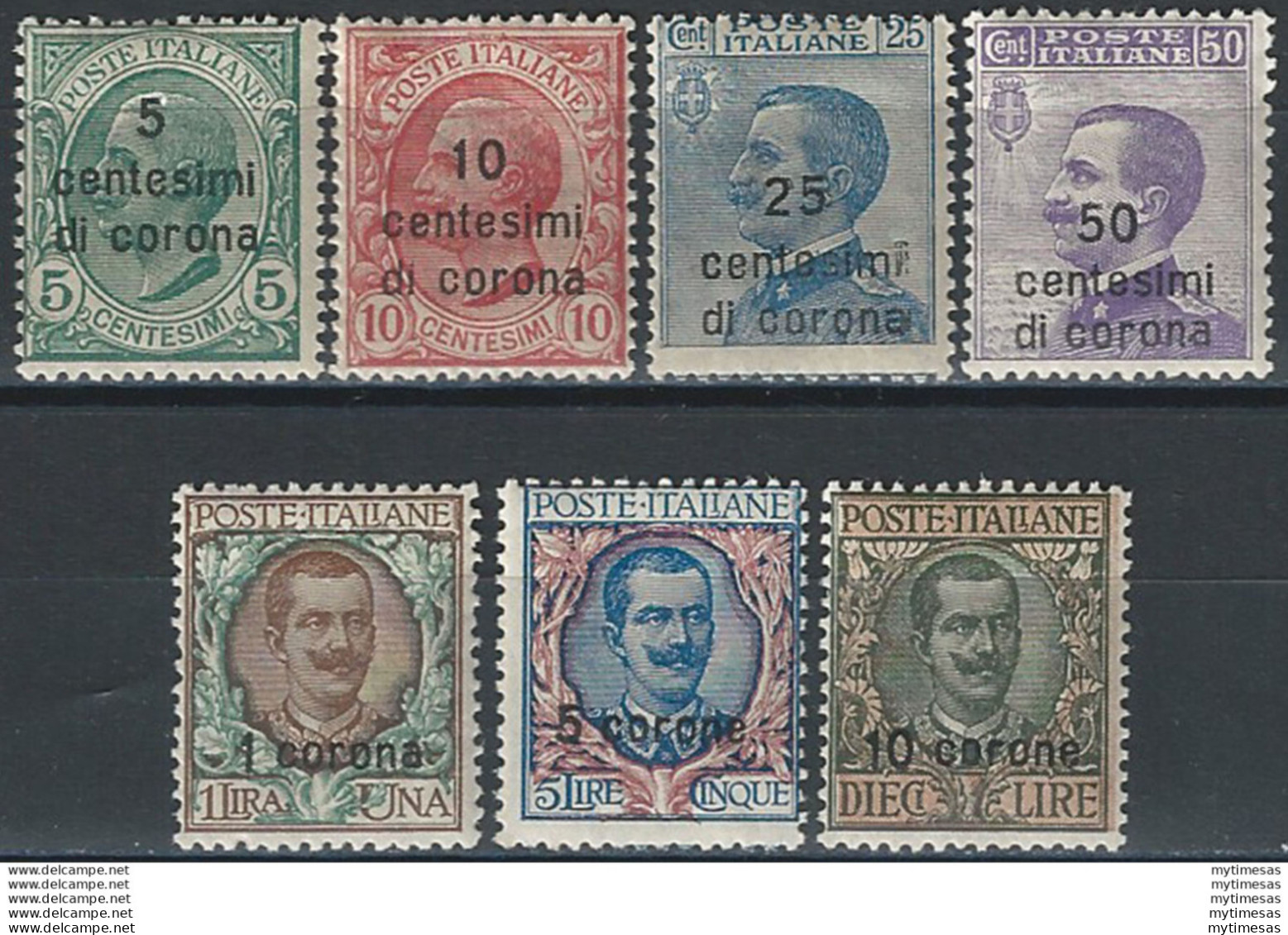 1921-22 Dalmazia Italiana 7v. MNH Sassone N. 2/8 - Andere & Zonder Classificatie