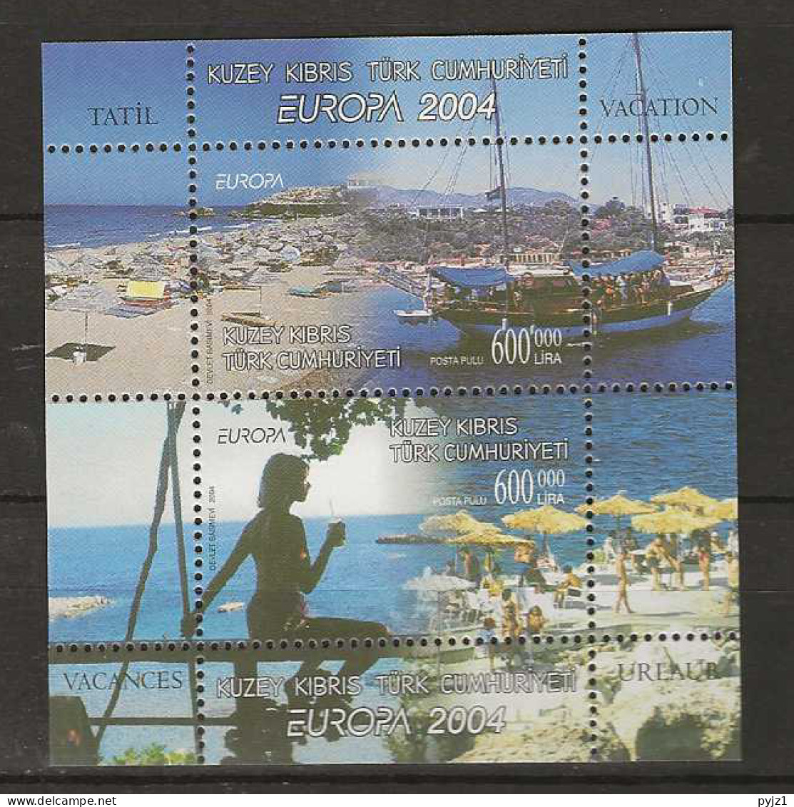 2004 MNH Turkish Cyprus, Mi Block 22-A Postfris** - Unused Stamps