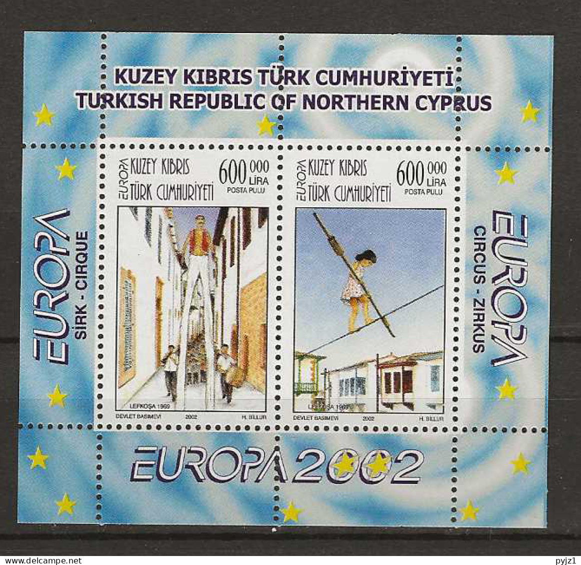 2002 MNH Turkish Cyprus, Mi Block 20 Postfris** - Neufs