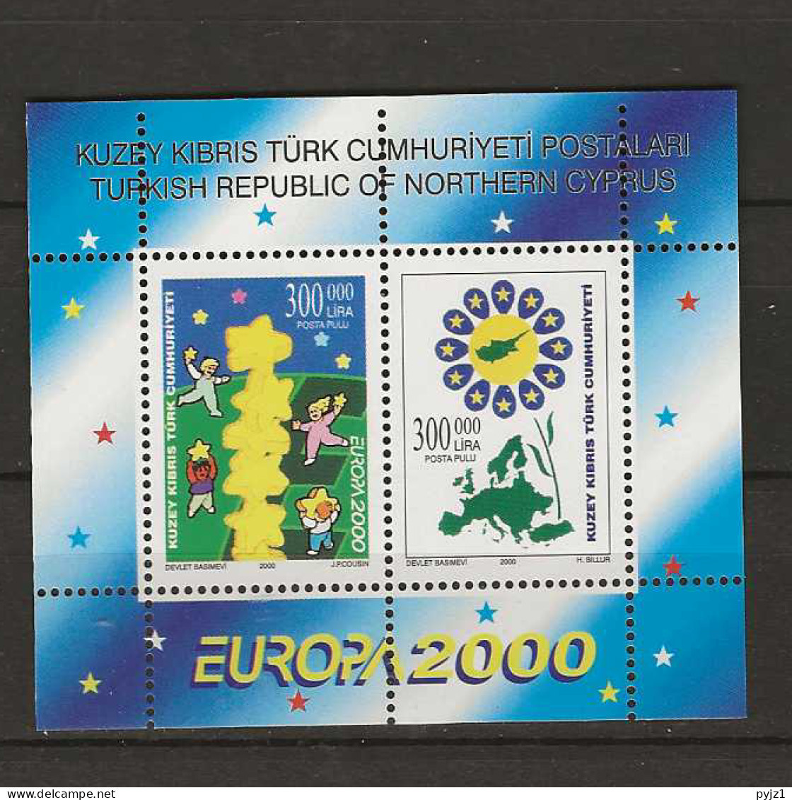 2000 MNH Turkish Cyprus, Mi Block 19 Postfris** - Nuovi