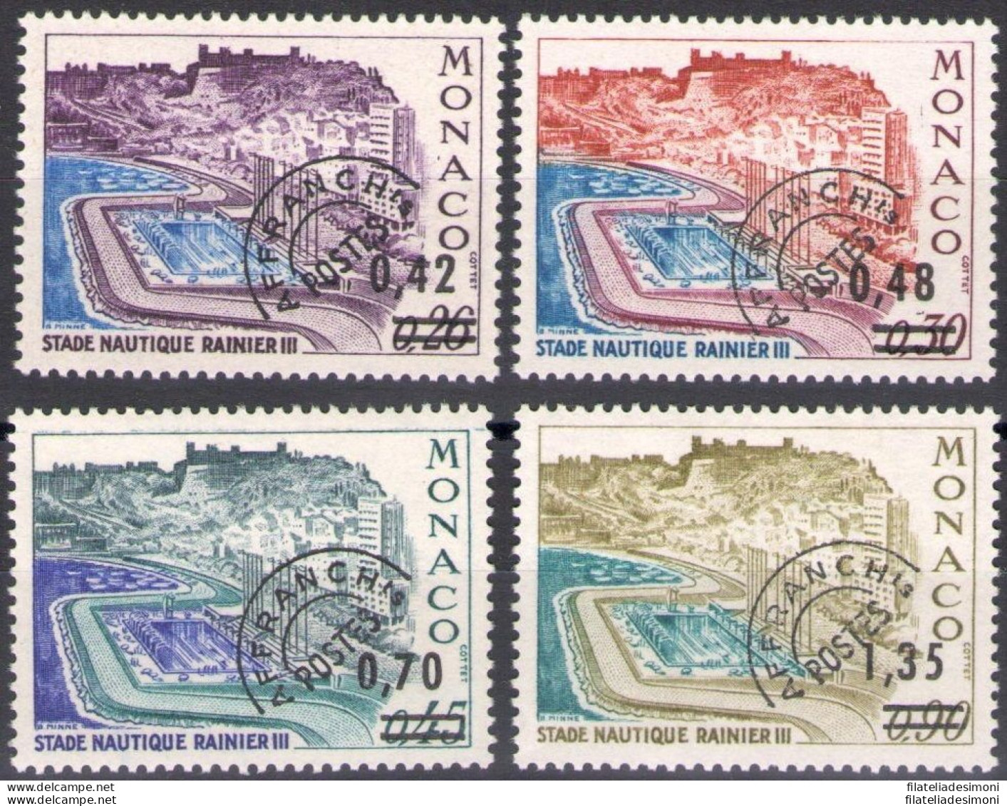 1975 Monaco Preannullati 4 Val N° 34/37 MNH/** - Autres & Non Classés