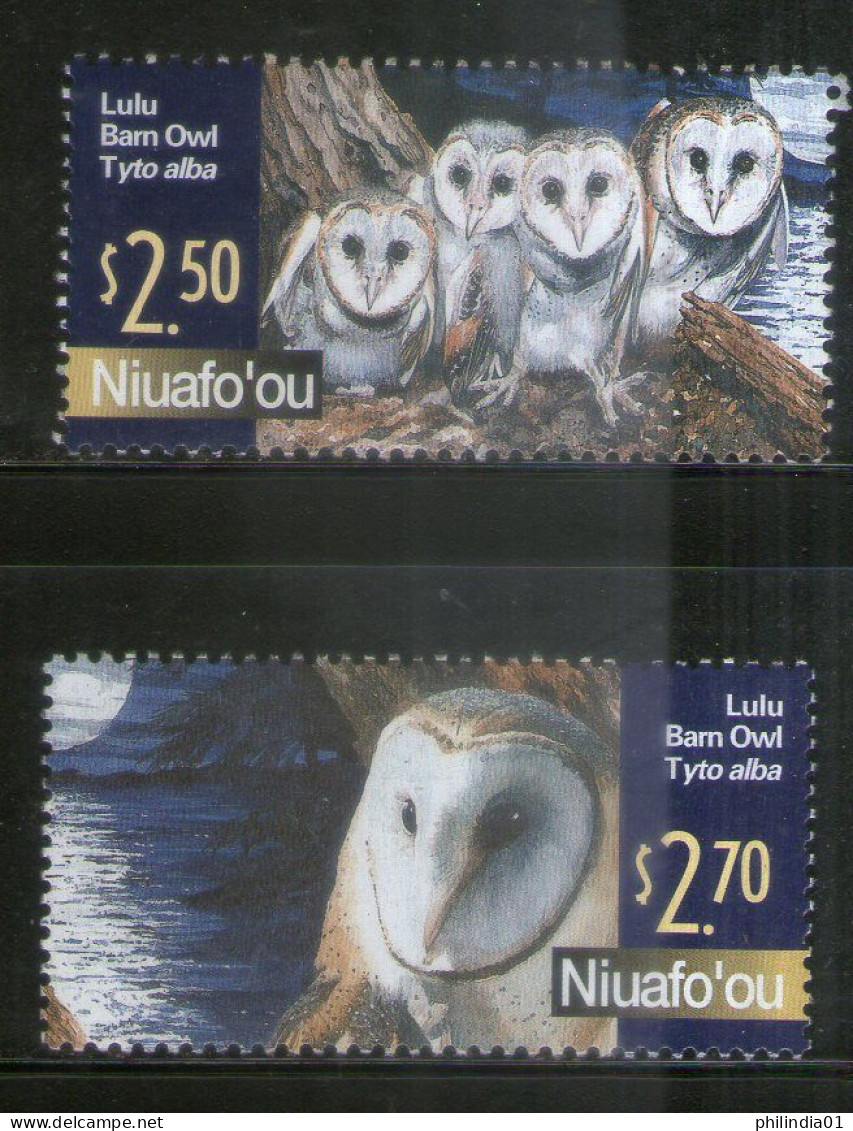 Niuafo’ou Tonga 2018 Lulu Barn Owls Birds Of Prey Wildlife 2v MNH # 1509 - Gufi E Civette