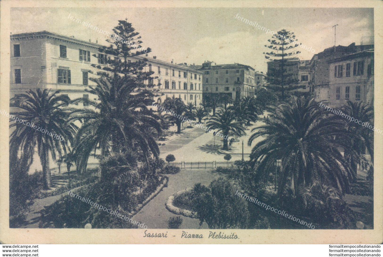 Z7 Cartolina Sassari Citta' Piazza Plebiscito - Sassari