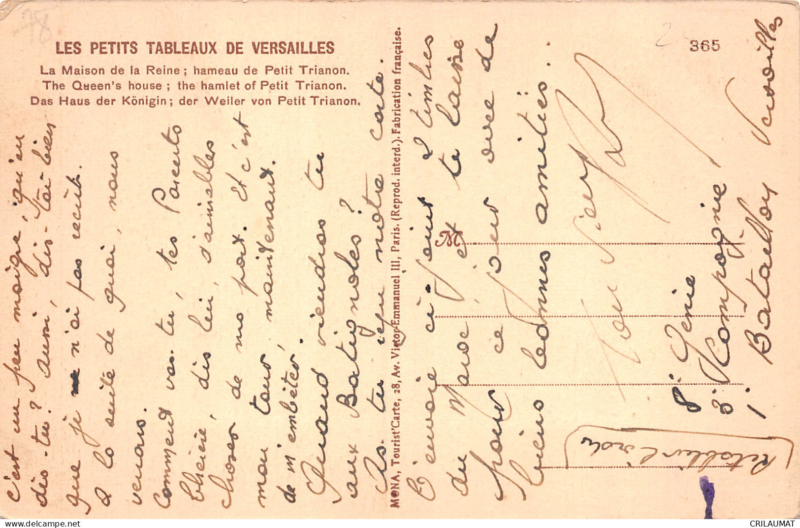 78-VERSAILLES HAMEAU DU PETIT TRIANON-N°T5096-H/0315 - Versailles (Château)