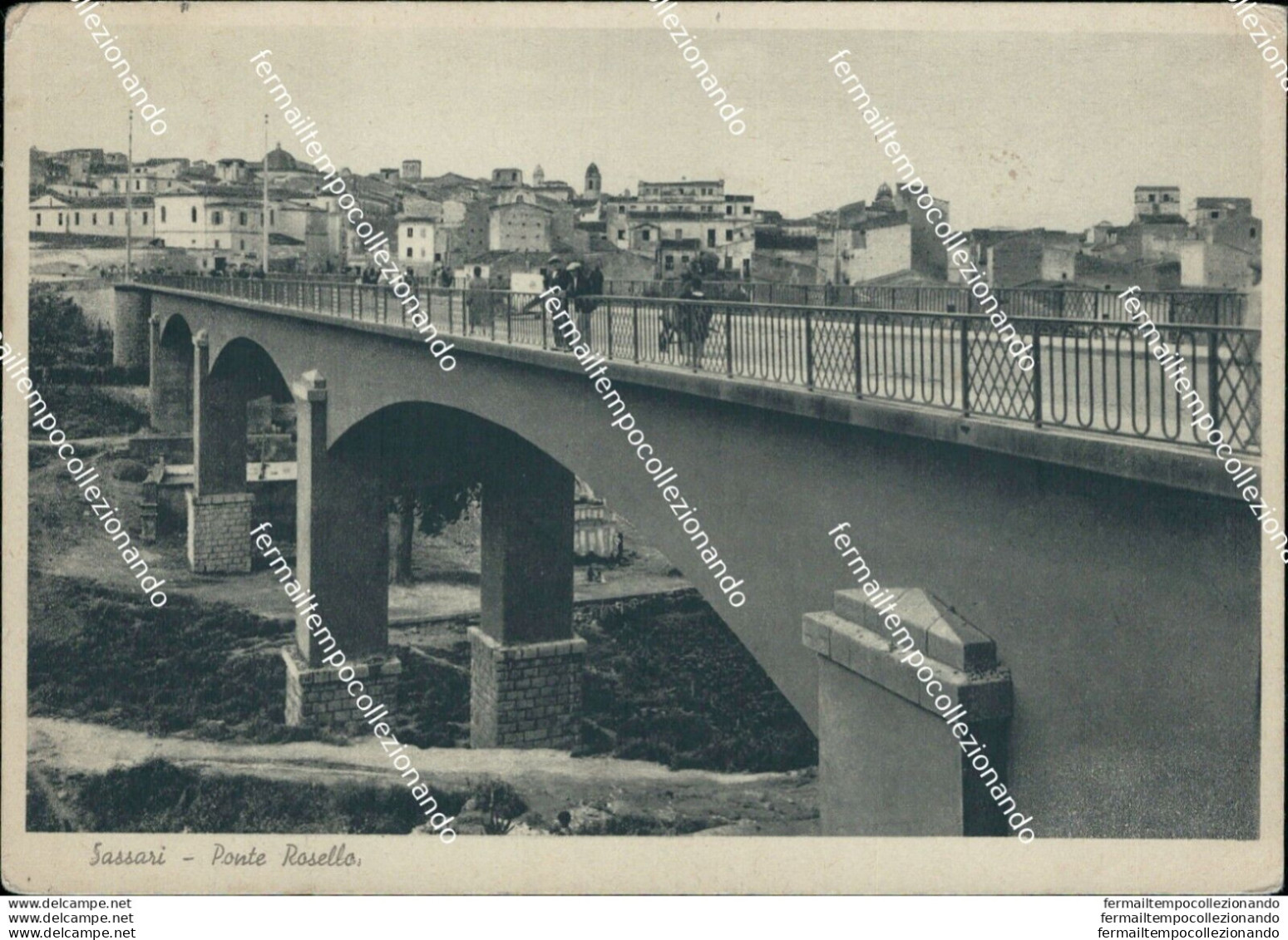 Bb10 Cartolina Sassari Citta' Ponte Rosello 1941 Sardegna - Sassari