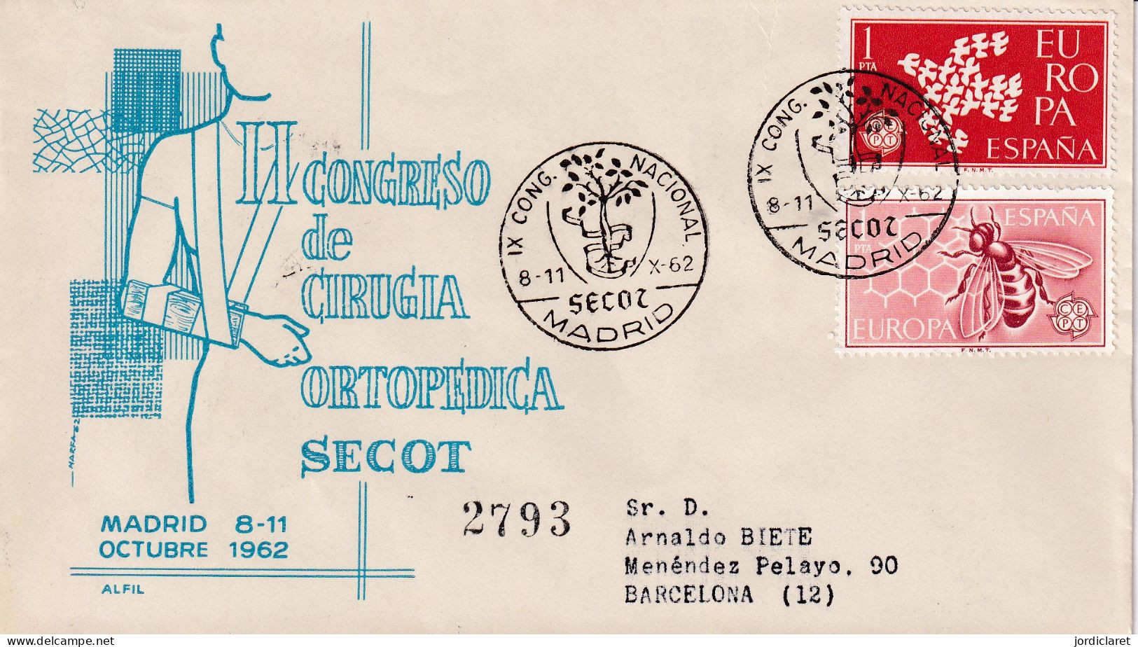 MATASELLOS 1962  MADRID - Storia Postale