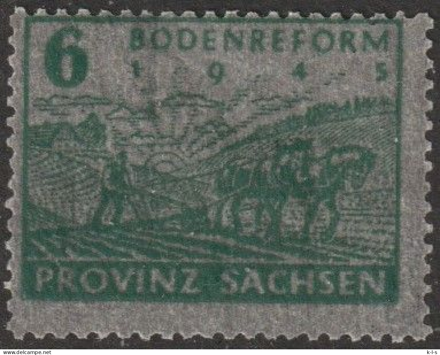 SBZ- Provinz Sachsen: 1946, Mi. Nr. 90 Y,  6 Pfg. Bodenreform In Der Provinz Sachsen.    **/MNH - Ungebraucht