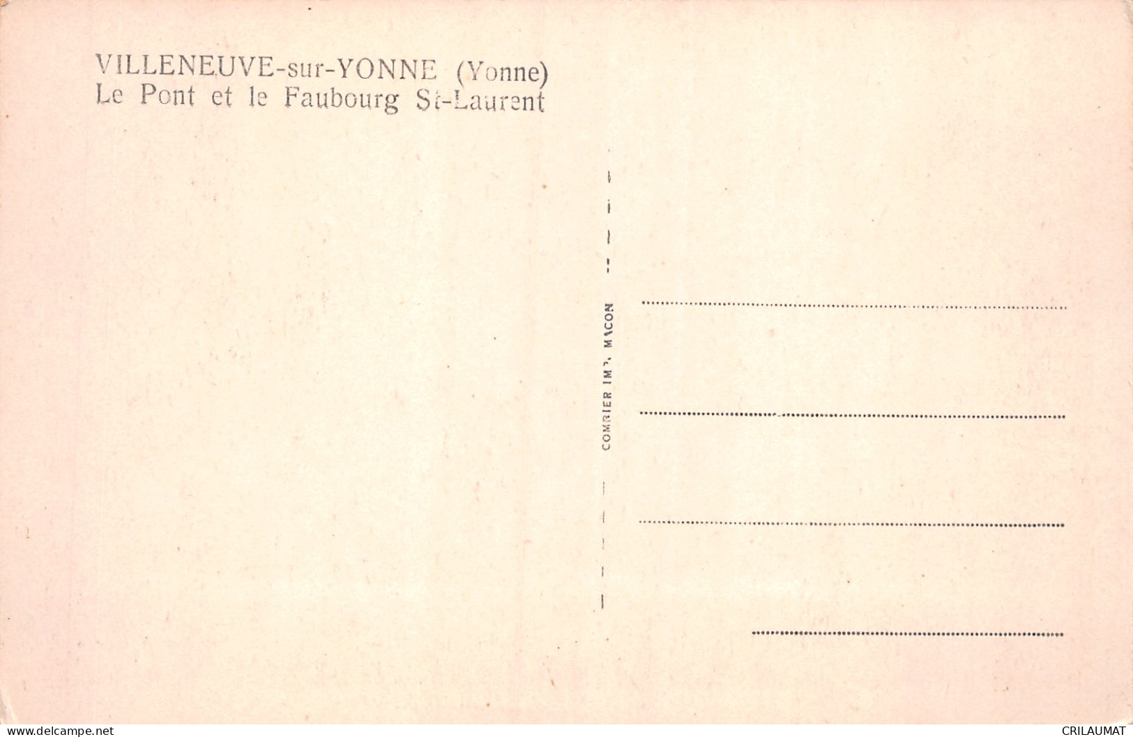 89-VILLENEUVE SUR YONNE-N°T5097-G/0215 - Villeneuve-sur-Yonne