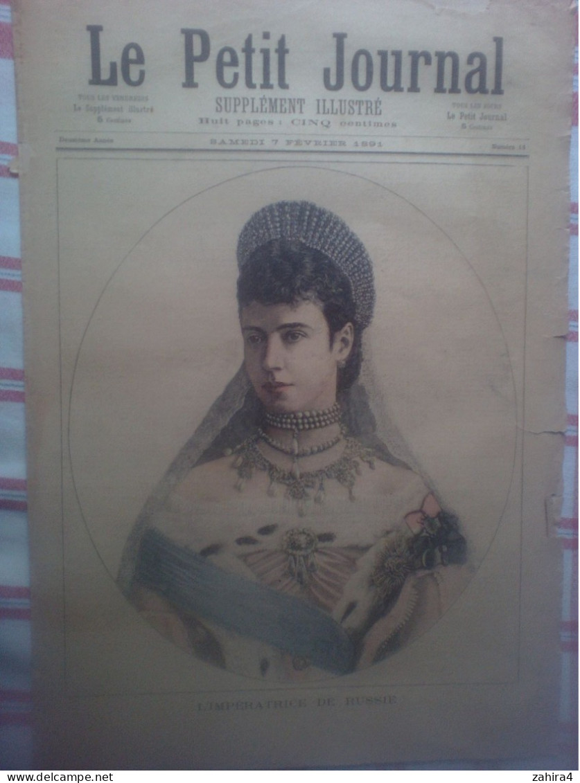 Le Petit Journal N°11 L'Impératrice De Russie Le Maire De Rennes Tableau Mme Moreau De Tours Chant Le Pendu Mac Nab. - Tijdschriften - Voor 1900