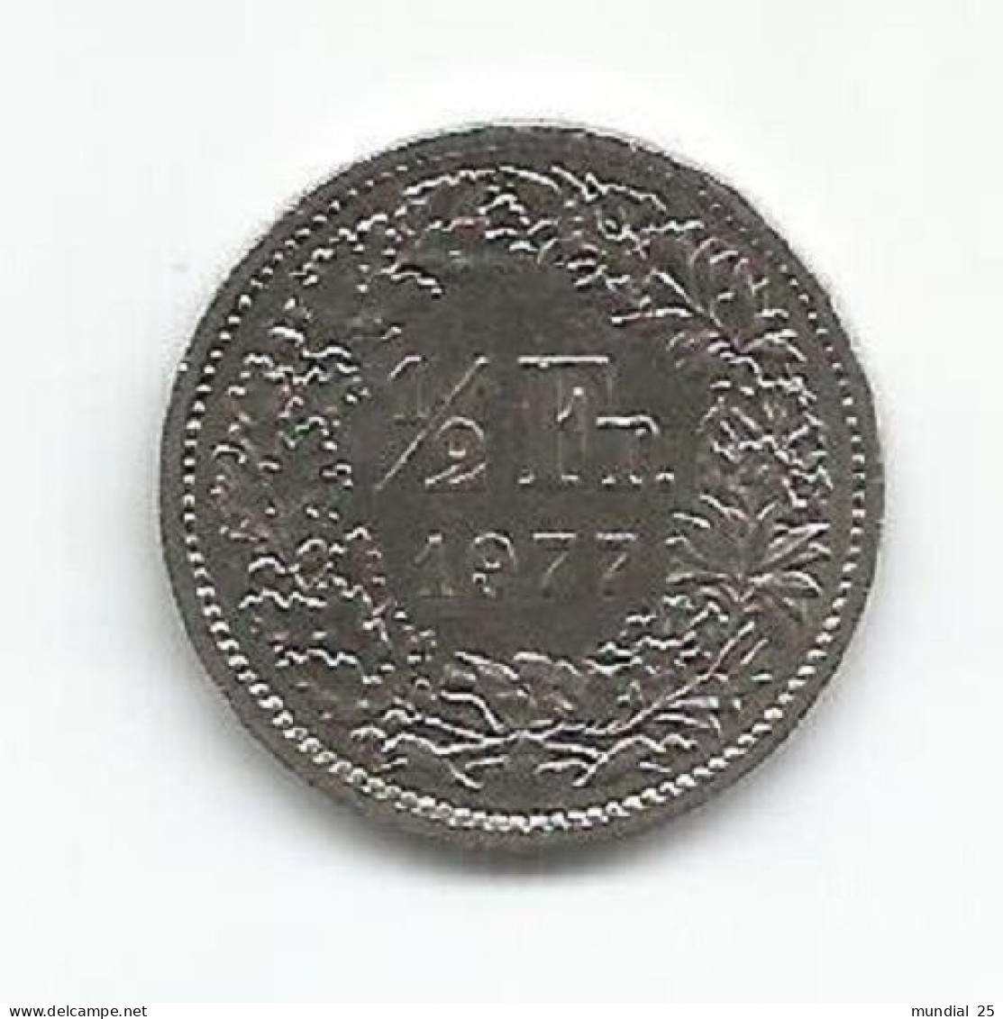 SWITZERLAND 1/2 FRANC 1977 - 1/2 Franc