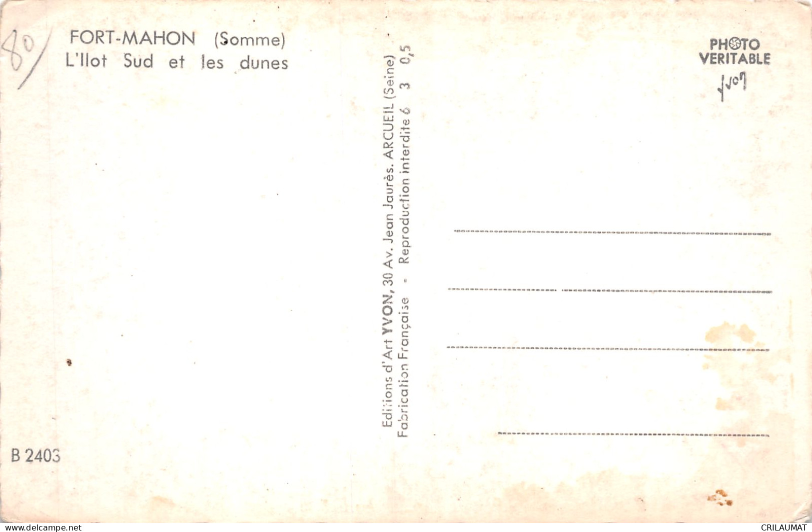 80-FORT MAHON-N°T5098-B/0327 - Fort Mahon