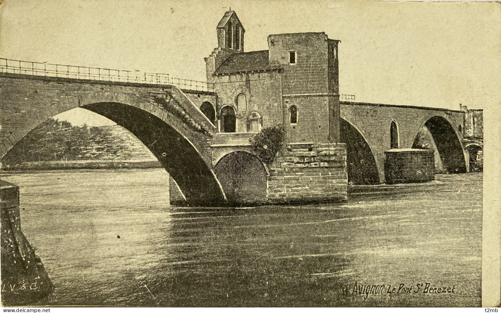 CPA AVIGNON (Vaucluse). Le Pont St Benezet (n° 14) - Avignon (Palais & Pont)