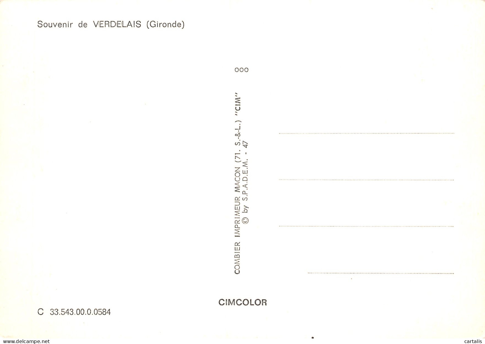 33-VERDELAIS-N°C4076-A/0271 - Verdelais