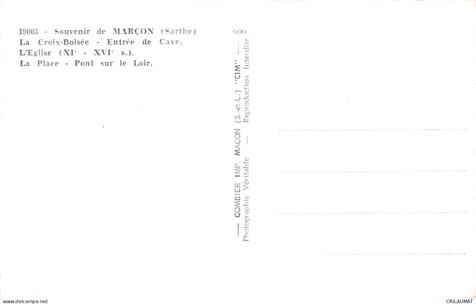 72-MARCON-N°T5098-F/0259 - Sonstige & Ohne Zuordnung
