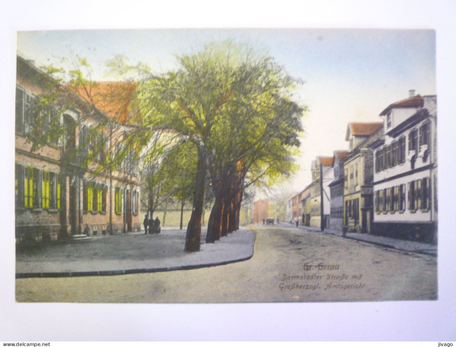 2024 - 1680  GROSS-GERAU  :  Darmstädter-Strasse Mit Grossherzogl. Amtgericht   1918  XXX - Gross-Gerau