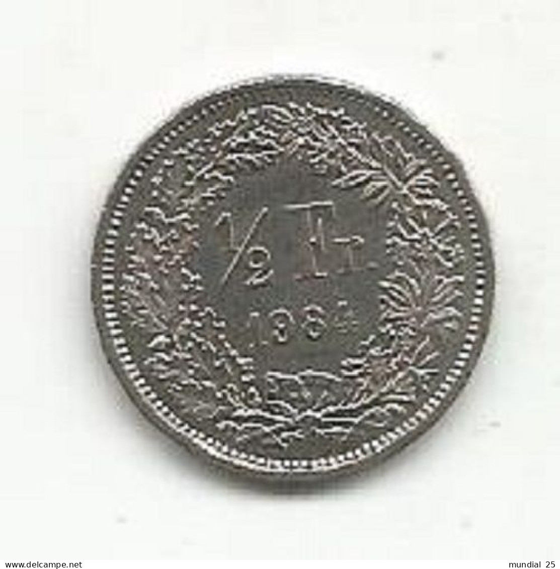 SWITZERLAND 1/2 FRANC 1984 - 1/2 Franc