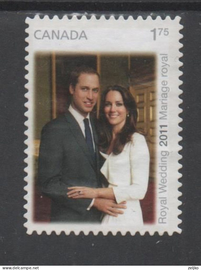 Canada, Used, 2011, Royal Vedding - Oblitérés