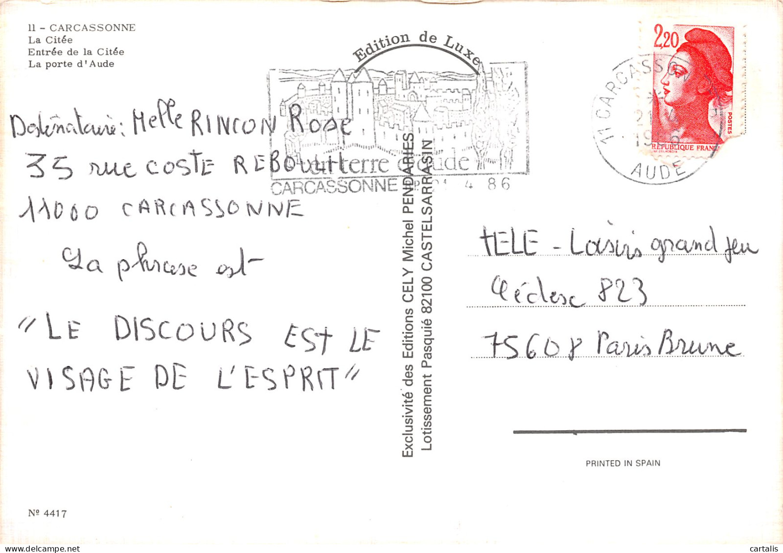11-CARCASSONNE-N°C4077-B/0297 - Carcassonne