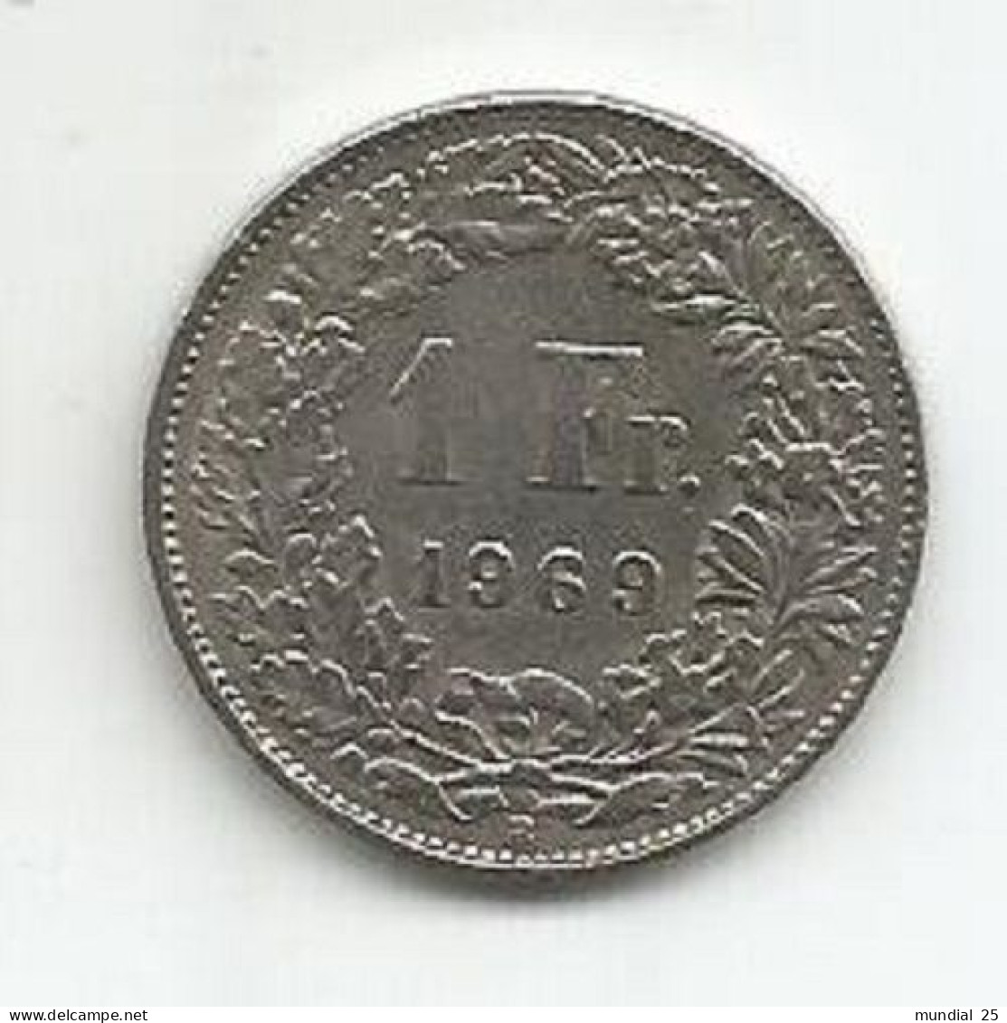 SWITZERLAND 1 FRANC 1969 B - 1 Franc