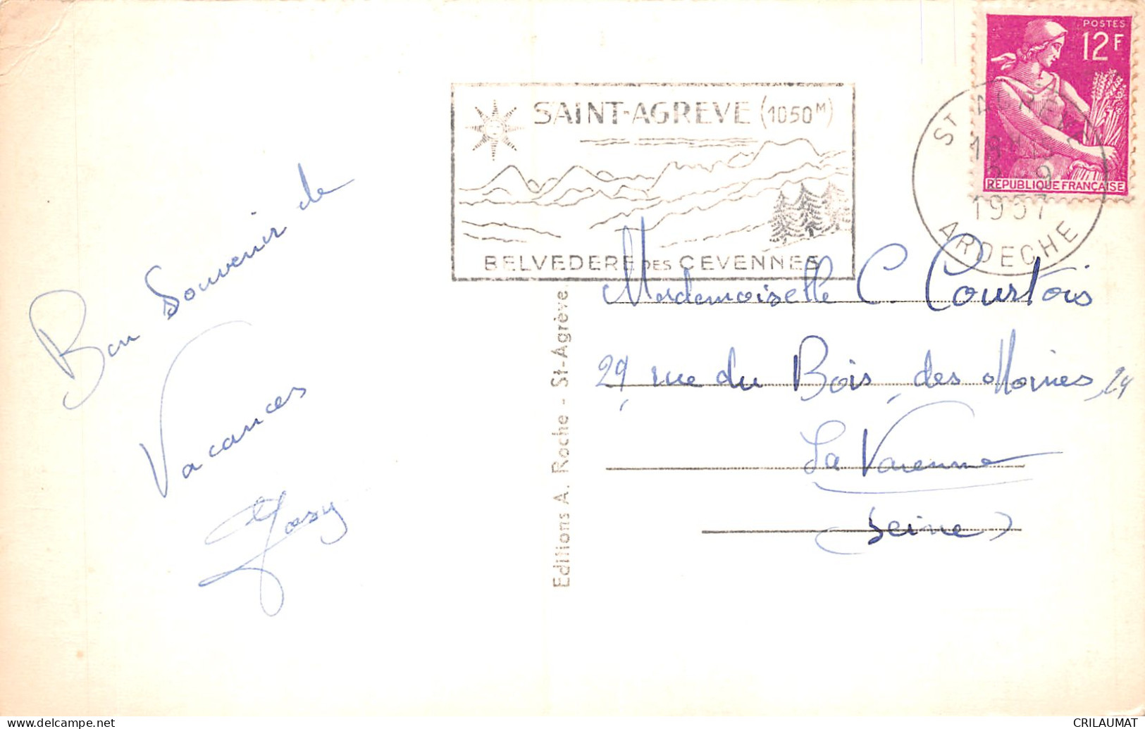 07-SAINT AGREVE-N°T5099-D/0327 - Saint Agrève