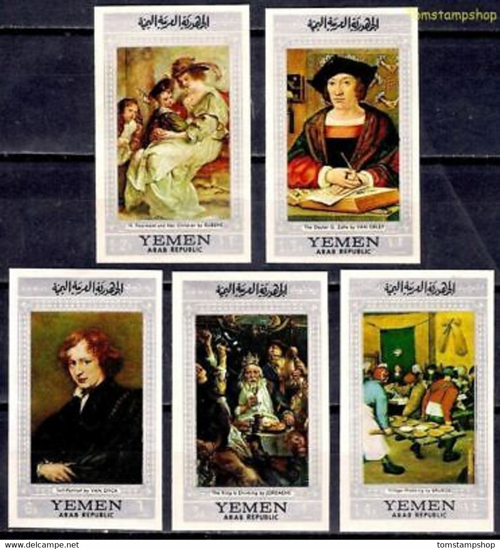 Yémen 1967 Flamands Peintures Rubens Jordaens Van Dyck Van Orley Bruegel MNH 1 - Other & Unclassified