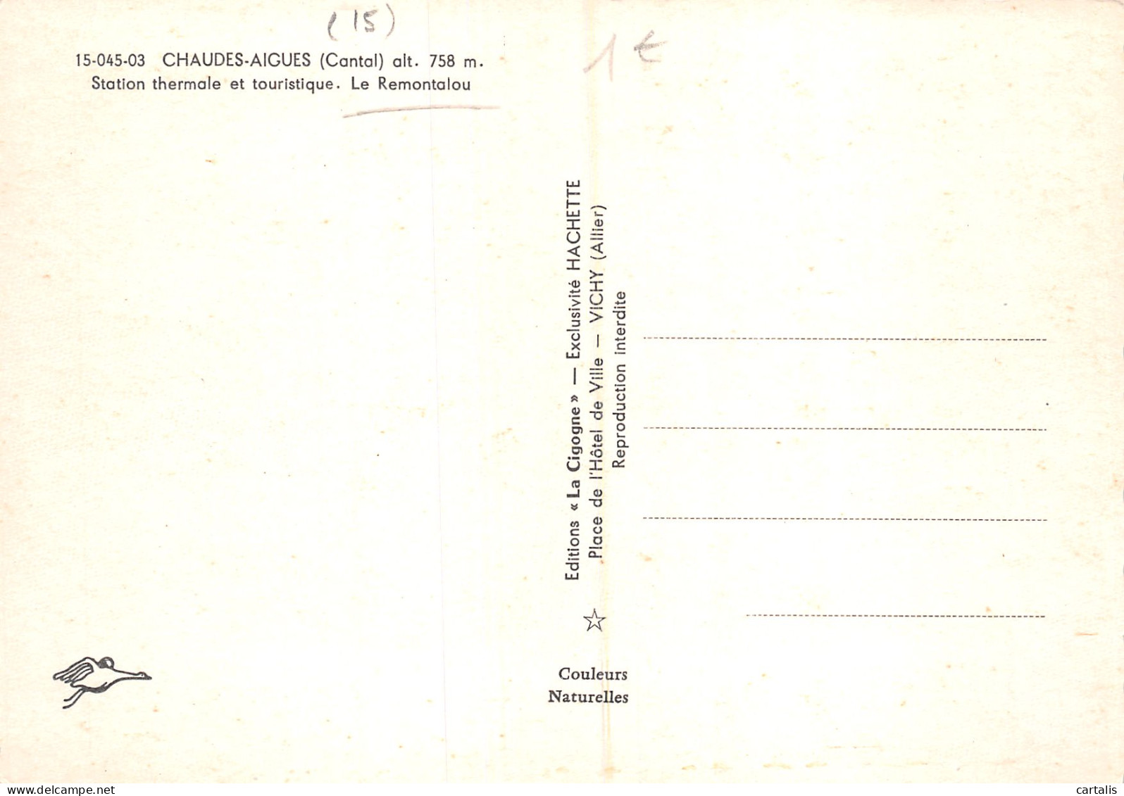 15-CHAUDES AIGUES-N°C4078-C/0359 - Autres & Non Classés